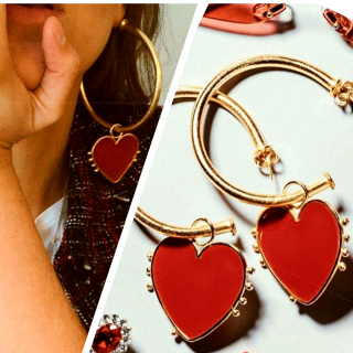 Arete tipo argolla con ❤️