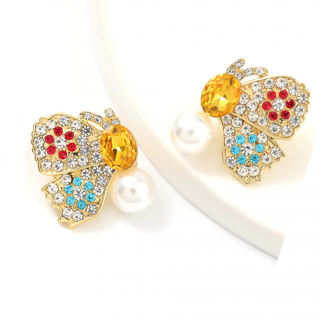 ARETE MARIPOSA Y PERLA