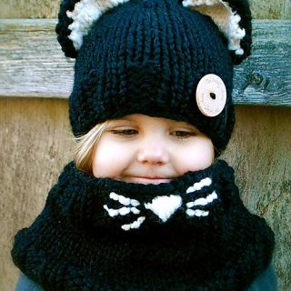 Bufanda gato niña (2 pc)