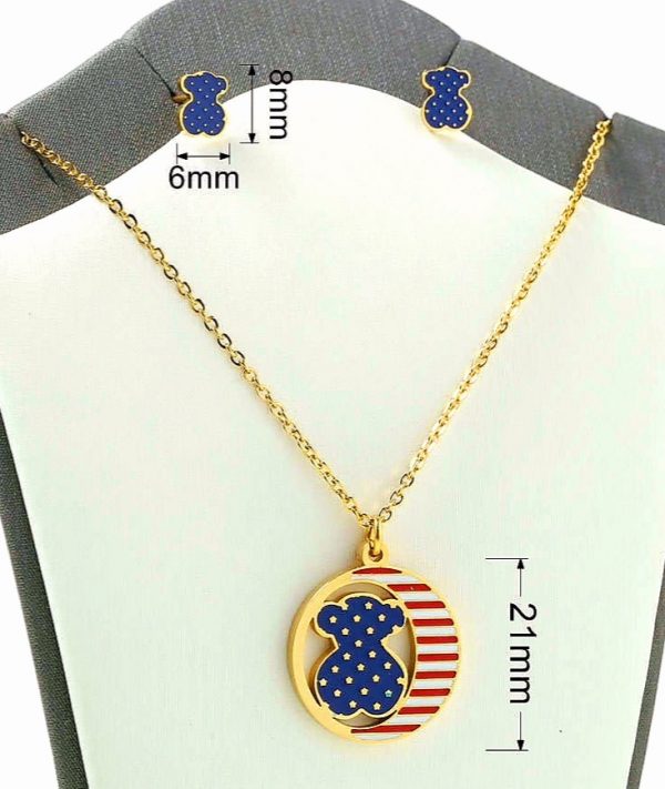 Set cadena y arete oso TOUS