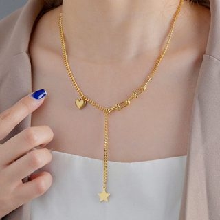 CADENA CORAZÓN Y ESTRELLA