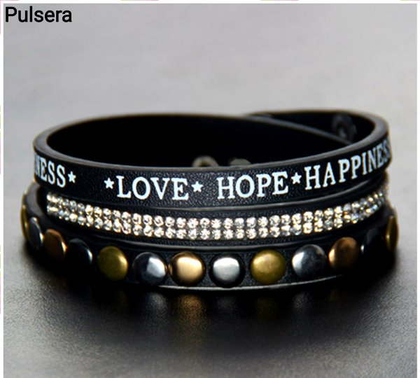 PULSERA LOVE, HOPE, HAPPINESS