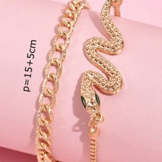Juego de pulseras con Serpiente