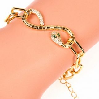 Pulsera con dije de serpiente