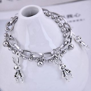 Brazalete acero inoxidable conejo