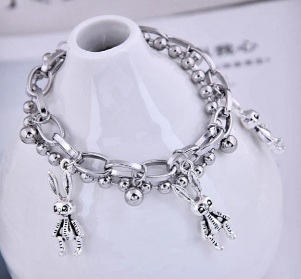 Brazalete acero inoxidable conejo