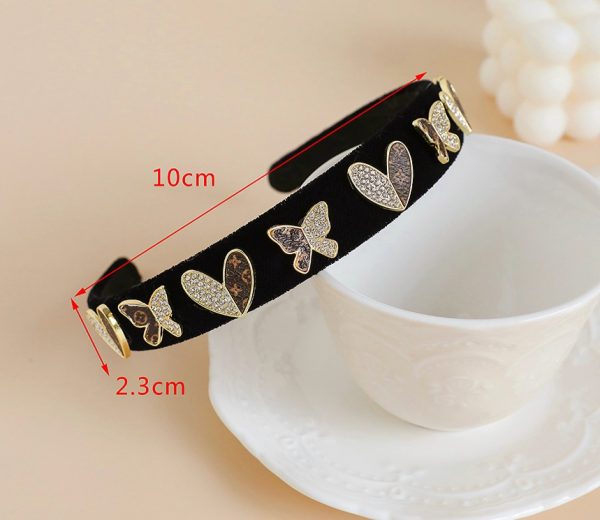 Diadema corazón y mariposa LV