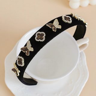 Diadema mariposa y flor LV