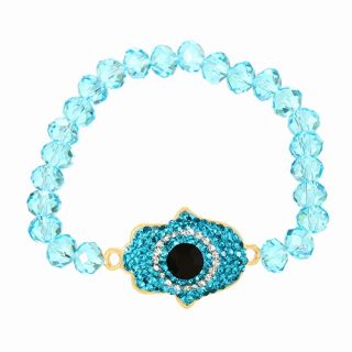 Pulsera cristales ojo de palma