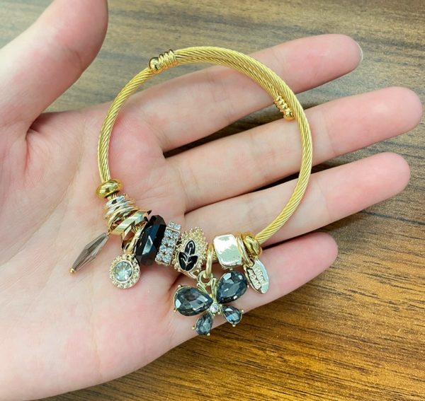 Pulsera estilo Pandora mariposa