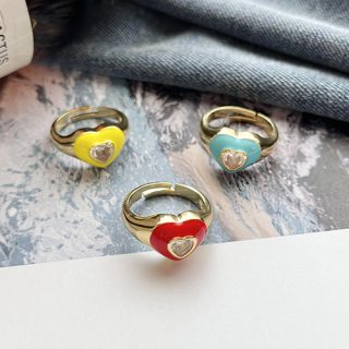 Anillo corazón rojo
