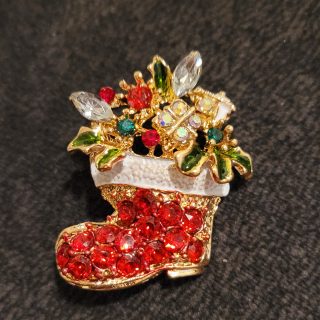 Broche bota navideña