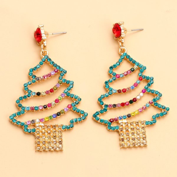 Arete árbol navidad elegante