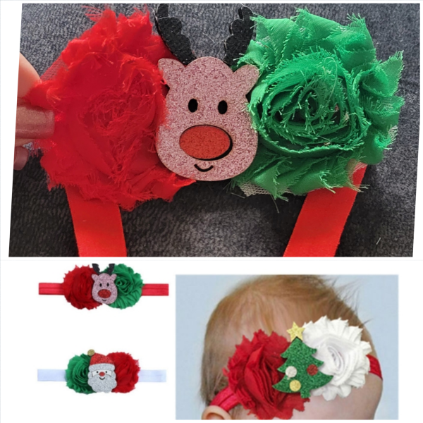 Diadema tela navideña
