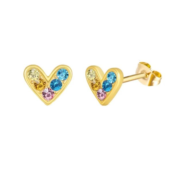 Arete tipo dormilona corazón