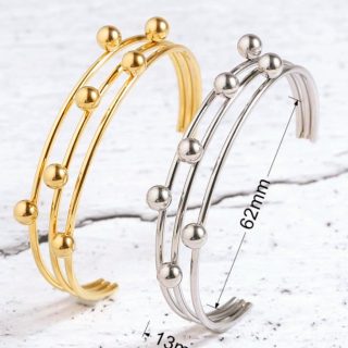 2 pulseras de acero inoxidable