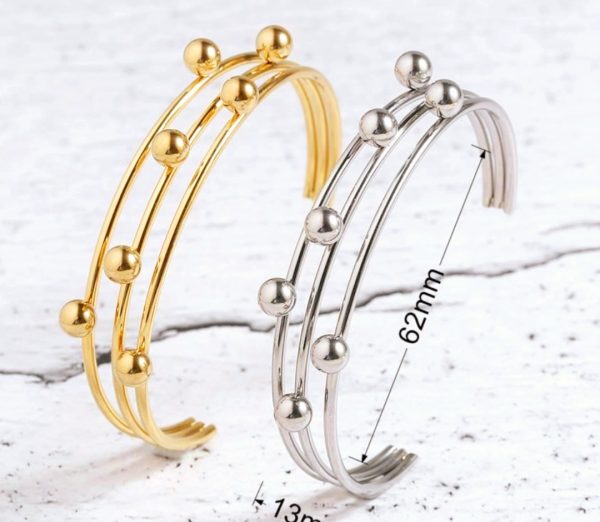 2 pulseras de acero inoxidable