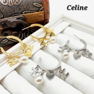 2 aretes Celine con perlas
