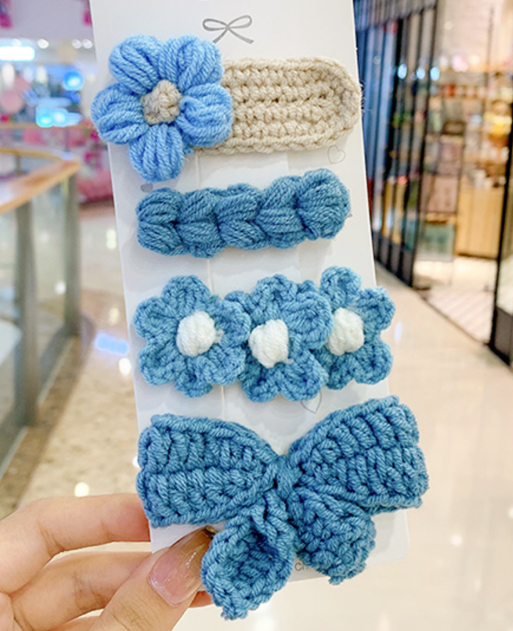 Juego de ganchitos tejidos